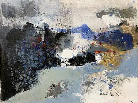 林惠玲,压克力颜料,山海间Ⅴ,A12艺术空间,A12线上艺廊