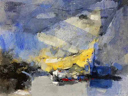 林惠玲,压克力颜料,山海间Ⅵ,A12艺术空间,A12线上艺廊