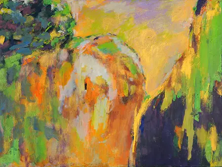 徐运金,油彩,律动的黄山-1,A12艺术空间,A12线上艺廊