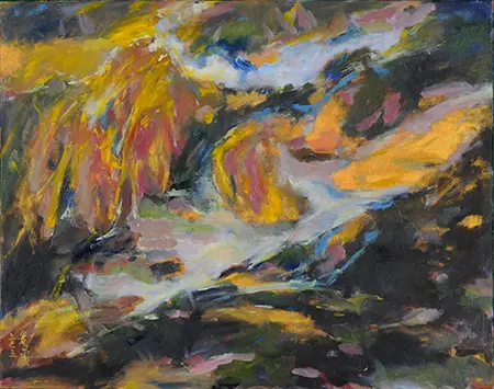 徐运金,油彩,律动的黄山-2,A12艺术空间,A12线上艺廊