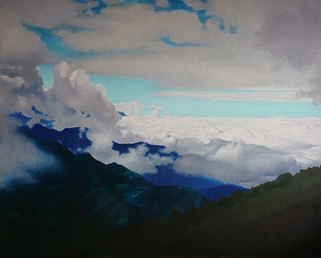 李荣光,油彩,合欢云海,A12艺术空间,A12线上艺廊