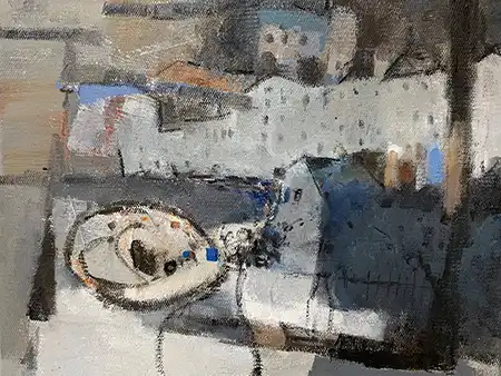 林惠玲,壓克力顏料,窗外的風景Ⅱ,A12藝術空間,A12線上藝廊