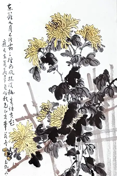 趙明,彩墨,秋菊,A12藝術空間,A12線上藝廊