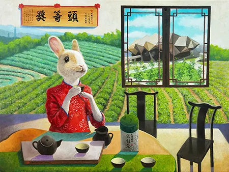 鍾功哲,油彩,台灣好茶,A12藝術空間,A12線上藝廊
