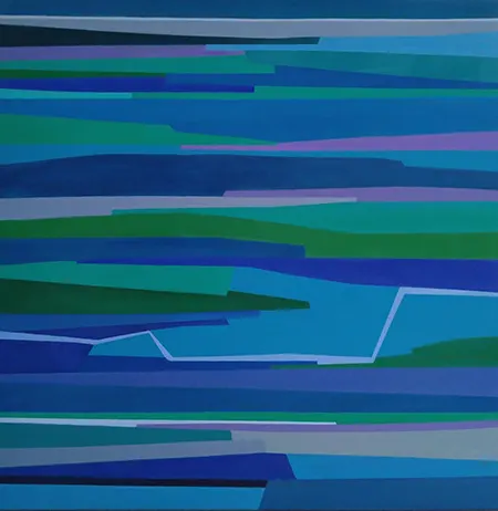郭美鈴,壓克力顏料,水波不興-4,A12藝術空間,A12線上藝廊