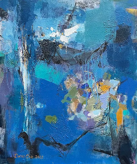 卓美黛,压克力, 一片蓝色的秋天,A12艺术空间,A12线上艺廊