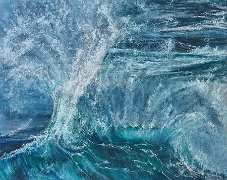 赖芊晔,飘忽狂风，坎水浪势,油彩,A12艺术空间,A12线上艺廊